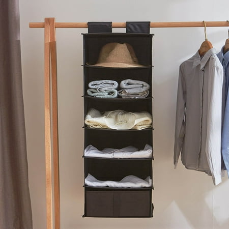 Menrkoo Home Edit Storage Edition Oxford Cloth 6-Layer Wide Storage Hanging Bag Wardrobe Hanging Hat Bra Clothes Storage Bag Three-Dimensional Storage Bag Black
Menrkoo Home Edit Storage Edition Oxford Cloth 6-Layer Wide Storage Hanging Bag Wardrobe Hanging Hat Bra Clothes Storage Bag Three-Dimensional Storage Bag Black