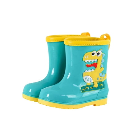 Colisha Boys Girls Rain Boot Cartoon Waterproof Booties Wide Calf Rubber Boots School Non-slip Rainboot Removable Lining Garden Shoes Dark Green 1Y
Colisha Boys Girls Rain Boot Cartoon Waterproof Booties Wide Calf Rubber Boots School Non-slip Rainboot Removable Lining Garden Shoes Dark Green 1Y