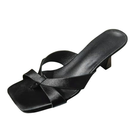 Women s Summer Fashion Retro Black Open Toe Fine Heel Sandals Slippers Casual Temperament High Heels
Women s Summer Fashion Retro Black Open Toe Fine Heel Sandals Slippers Casual Temperament High Heels