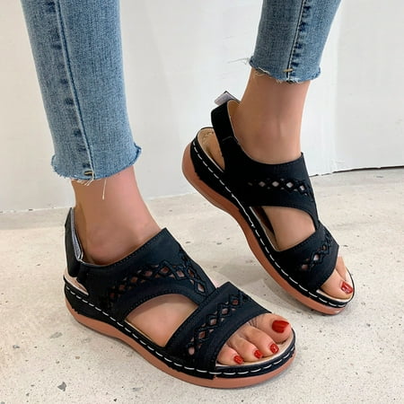 XIAQUJ Comfort Quality PU Wedge High Heel Women Comfort Sandals Embroidered Large Women Sandals Sandals for Women Black 6.5(37)
XIAQUJ Comfort Quality PU Wedge High Heel Women Comfort Sandals Embroidered Large Women Sandals Sandals for Women Black 6.5(37)