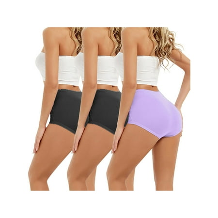 Glookwis Women Lingerie High Waist Seamless Panties Solid Color Daily Underwear Lace Sleeping 2 Black + 1 Purple M
Glookwis Women Lingerie High Waist Seamless Panties Solid Color Daily Underwear Lace Sleeping 2 Black + 1 Purple M