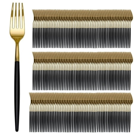 Trendables 120 Pack Two Toned Heavy Duty Plastic Silverware Forks - Stunning Dual Colored Black and
Trendables 120 Pack Two Toned Heavy Duty Plastic Silverware Forks - Stunning Dual Colored Black and