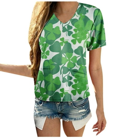 St. Patrick s Day Traditional Colors Clothing Short Sleeve V Neck Graphic Work Office Scrub Top T Shirt Tee For Lady
St. Patrick s Day Traditional Colors Clothing Short Sleeve V Neck Graphic Work Office Scrub Top T Shirt Tee For Lady