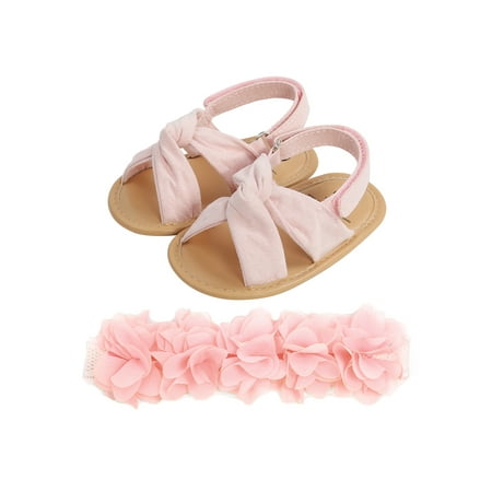 Carolilly Baby Girls Sandals and Headband Set Cute Non-Slip Flats and Chiffon Flower Hairband
Carolilly Baby Girls Sandals and Headband Set Cute Non-Slip Flats and Chiffon Flower Hairband