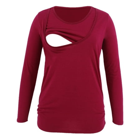 Pregnant Maternity Breastfeeding Long Sleeve Tops For Women Ladies Fashion Solid Color Print Short Sleeve Maternity Breastfeeding Clothe Top
Pregnant Maternity Breastfeeding Long Sleeve Tops For Women Ladies Fashion Solid Color Print Short Sleeve Maternity Breastfeeding Clothe Top