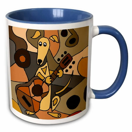 3dRose Funny Greyhound Dog Playing Guitar Abstract Art - Two Tone Blue Mug 11-ounce
3dRose Funny Greyhound Dog Playing Guitar Abstract Art - Two Tone Blue Mug 11-ounce