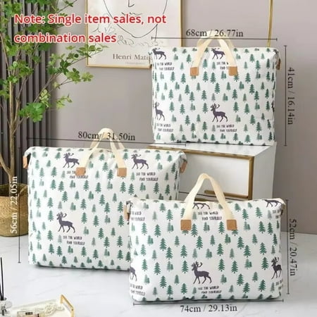 Printed Zipper Quilt with Large Capacity Packing Moisture-proof Fabric Double Handle - 1pc
Printed Zipper Quilt with Large Capacity Packing Moisture-proof Fabric Double Handle - 1pc