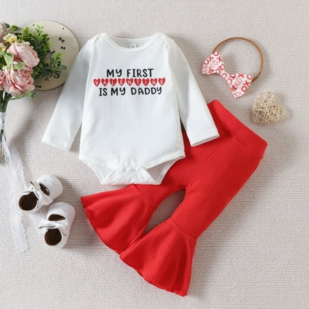 BTJX Baby Girls Cotton Autumn Valentine s Day Long Sleeve Pants Romper Bodysuit Bell Bottom Headbands Set Clothes
BTJX Baby Girls Cotton Autumn Valentine s Day Long Sleeve Pants Romper Bodysuit Bell Bottom Headbands Set Clothes