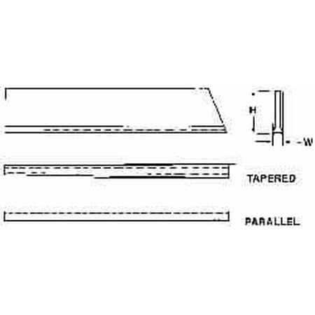 Made in USA 5/32 Inch Wide x 11/16 Inch High x 5 Inch Long Tapered Blade Cutoff Blade
