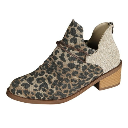 DVKOVI Office Shoes for Women Short Cowboy Boots for Women Ladies Fashion Retro Leopard Pattern Patchwork Canvas Back Zipper Thick Heel Short Boots Low Heel Cowboy Boots for Women Brown 37
DVKOVI Office Shoes for Women Short Cowboy Boots for Women Ladies Fashion Retro Leopard Pattern Patchwork Canvas Back Zipper Thick Heel Short Boots Low Heel Cowboy Boots for Women Brown 37