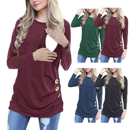 Tejiojio Maternity/Labor/Nursing Clothing Clearance Women Maternity Nursing Clothes Long Sleeve Round Neck Breastfeeding Tops
Tejiojio Maternity/Labor/Nursing Clothing Clearance Women Maternity Nursing Clothes Long Sleeve Round Neck Breastfeeding Tops