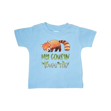Inktastic My Cousin Loves Me Cute Red Panda Gift Baby Boy or Baby Girl T-Shirt
