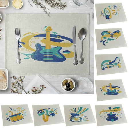 Leaveforme 42x32cm Musical Instrument Print Heat Insulation Placemat Anti-slip Coaster Pad 
Leaveforme 42x32cm Musical Instrument Print Heat Insulation Placemat Anti-slip Coaster Pad