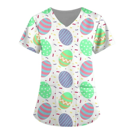 OVTICZA Women s Holiday Pockets Scrubs Top Casual Short Sleeve T Shirt Easter Nursing Scrubs Professionals Working Uniform Light Purple L
OVTICZA Women s Holiday Pockets Scrubs Top Casual Short Sleeve T Shirt Easter Nursing Scrubs Professionals Working Uniform Light Purple L
