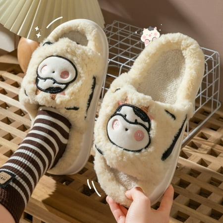 CoCopeaunt Thick Bottom Home Furry Slippers New Autumn and Winter Warm Indoor Cow Slippers Cartoon Cute Animal Indoor Cotton Slippers
CoCopeaunt Thick Bottom Home Furry Slippers New Autumn and Winter Warm Indoor Cow Slippers Cartoon Cute Animal Indoor Cotton Slippers