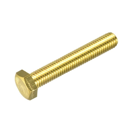 Brass Hex Bolts M12x70mm 1 Pack Fully Thread Grade 4.8 Machine Screws