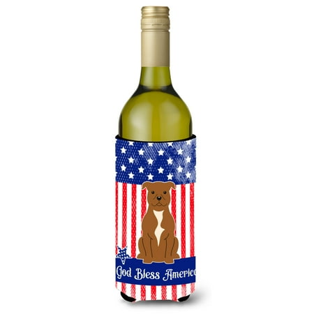 Carolines Treasures BB3042LITERK Patriotic USA Staffordshire Bull Terrier Brown Wine Bottle Beverge Insulator Hugger
Carolines Treasures BB3042LITERK Patriotic USA Staffordshire Bull Terrier Brown Wine Bottle Beverge Insulator Hugger