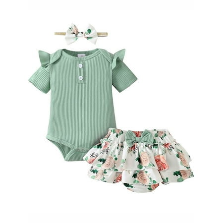 Maxcozy 3PCS Toddler Baby Girl Summer Clothes Romper Jumpsuit Floral Shorts Outfits Set
Maxcozy 3PCS Toddler Baby Girl Summer Clothes Romper Jumpsuit Floral Shorts Outfits Set