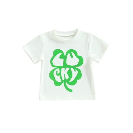 Binpure Baby Summer Festive T-shirt Casual Round Neck Four-leaf Clover Printed Short Sleeve Tops for Toddler Boy Girl
Binpure Baby Summer Festive T-shirt Casual Round Neck Four-leaf Clover Printed Short Sleeve Tops for Toddler Boy Girl
