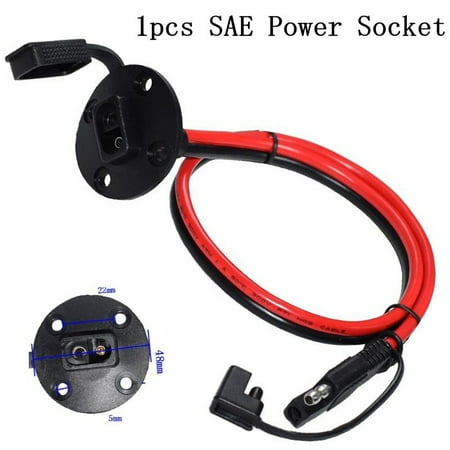 12awg 30cm SAE Power Outlet Waterproof Quick Connect Panel Mount Connector