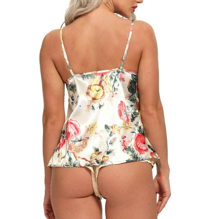 Rewenti Women Elegant Fashion Sexy Lace Print Lingerie Satin Underwear Pajama Suit Multicolor 4(S)
Rewenti Women Elegant Fashion Sexy Lace Print Lingerie Satin Underwear Pajama Suit Multicolor 4(S)