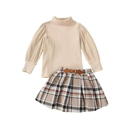 AMILIEe Infant Baby Girls Autumn Outfit Sets Solid Color Long Sleeve Tops + A-line Plaid Skirt
AMILIEe Infant Baby Girls Autumn Outfit Sets Solid Color Long Sleeve Tops + A-line Plaid Skirt