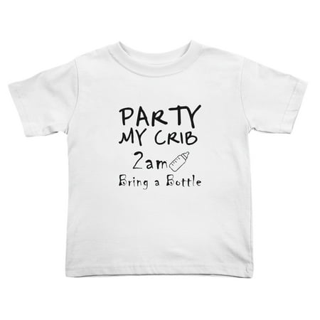 Party My Crib 2am Bring A Bottles Cute Toddler Tshirts for Boys Girls (White 4T)
Party My Crib 2am Bring A Bottles Cute Toddler Tshirts for Boys Girls (White 4T)