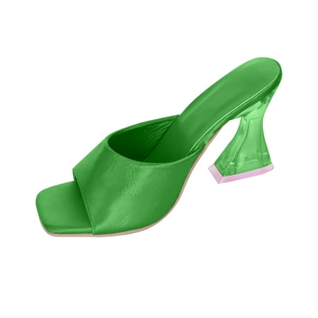 kakina CMSX Sandals for Women New Square Head With Transparent High Heel Sandals Green 4.5
kakina CMSX Sandals for Women New Square Head With Transparent High Heel Sandals Green 4.5