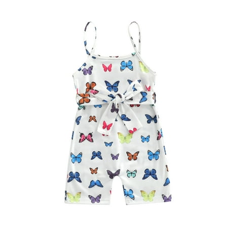 Zervatek Infant Girl Romper Colorful Butterfly Print Square Collar Sleeveless Casual Playsuit With Belt Shorts
Zervatek Infant Girl Romper Colorful Butterfly Print Square Collar Sleeveless Casual Playsuit With Belt Shorts