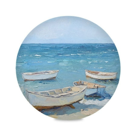 Round Plate Mat 15.4x15.4 Inchesx6 Placemat Table Mat Kitchen Mat Coffee Mat Fabric Thick Strong Wear-Resistant Heat Resistance Beautiful Sea Boat
Round Plate Mat 15.4x15.4 Inchesx6 Placemat Table Mat Kitchen Mat Coffee Mat Fabric Thick Strong Wear-Resistant Heat Resistance Beautiful Sea Boat