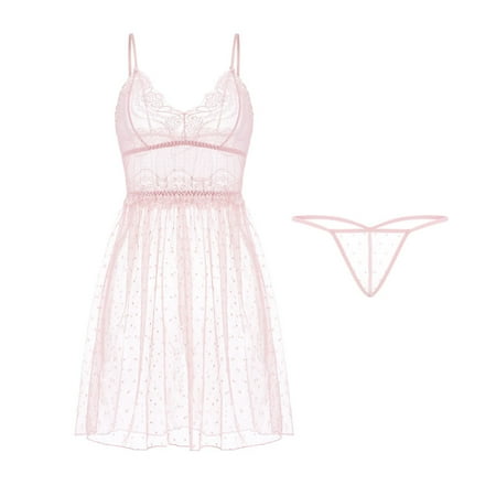 Lingerie For Women Deals!Kizly Womens Lingerie Women s Deep V Sexy Mesh Lace Perspective Suspender Nightdress Home Two Piece Set Anniversary Gift For Her
Lingerie For Women Deals!Kizly Womens Lingerie Women s Deep V Sexy Mesh Lace Perspective Suspender Nightdress Home Two Piece Set Anniversary Gift For Her