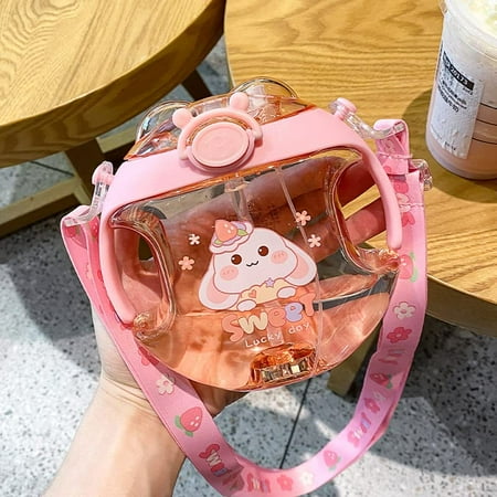 Pikadingnis 12 Oz cute round water bottle with cartoon stickers portable school canteen in animal ears shape (Pink Rabbit)
Pikadingnis 12 Oz cute round water bottle with cartoon stickers portable school canteen in animal ears shape (Pink Rabbit)