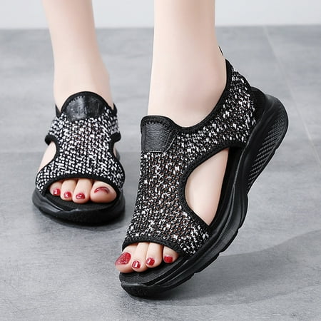 ZHELIYO Women s sandals Women Summer Mesh Beach Slip On Sport Hollow Casual Open Toe Flat Soft Bottom Breathable Shoes Sandals Black 9
ZHELIYO Women s sandals Women Summer Mesh Beach Slip On Sport Hollow Casual Open Toe Flat Soft Bottom Breathable Shoes Sandals Black 9