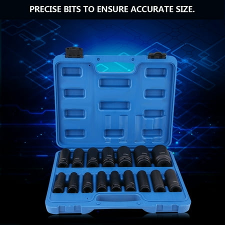 Haofy 16Pcs 1/2 Inch Drive Air Hex Bit Socket Set Repair Tool Kit 10MM-32MM Hex Bit Set Hex Bit Socket
Haofy 16Pcs 1/2 Inch Drive Air Hex Bit Socket Set Repair Tool Kit 10MM-32MM Hex Bit Set Hex Bit Socket