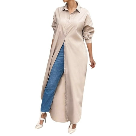 GWAABD Long Sleeve Pajama Tops for Women Fashion Womens Casual Loose Long Sleeve Button Shirt Solid Color Coat
GWAABD Long Sleeve Pajama Tops for Women Fashion Womens Casual Loose Long Sleeve Button Shirt Solid Color Coat