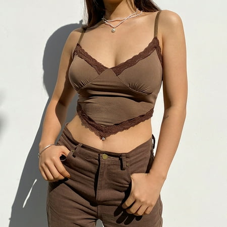 Cathalem Fitness Top Women s Blouse Fashion Casual Sleeveless Solid Sling Top And Corset Top Vest Brown Small
Cathalem Fitness Top Women s Blouse Fashion Casual Sleeveless Solid Sling Top And Corset Top Vest Brown Small