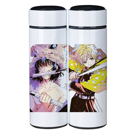 AkoaDa Demon Slayer: Kimetsu no Yaiba Thermos Cup, Anime Stainless Steel Cup Water Bottles Drinking Cup for Sports Travel