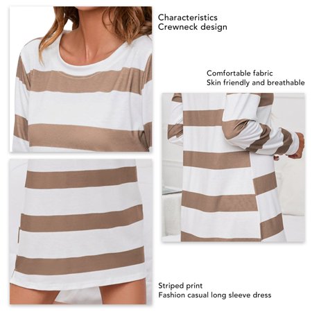 Night Gown Dress Breathable Striped Print Women Sleepwear Crewneck High Low Hem For Lady For Bedroom Black Dark Blue OD Green Khaki
Night Gown Dress Breathable Striped Print Women Sleepwear Crewneck High Low Hem For Lady For Bedroom Black Dark Blue OD Green Khaki