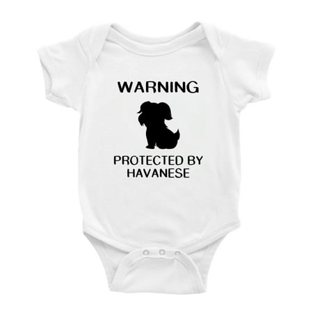 Warning: Protected by A Havanese Dog Funny Baby Bodysuit Newborn Clothes (White 6-12 Months)
Warning: Protected by A Havanese Dog Funny Baby Bodysuit Newborn Clothes (White 6-12 Months)