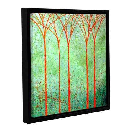 'Apricot Forest' Gallery Wrapped Floater-framed Canvas Art Print, 18x18
