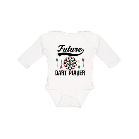 Inktastic Future Dart Player Game Gift Baby Boy or Baby Girl Long Sleeve Bodysuit