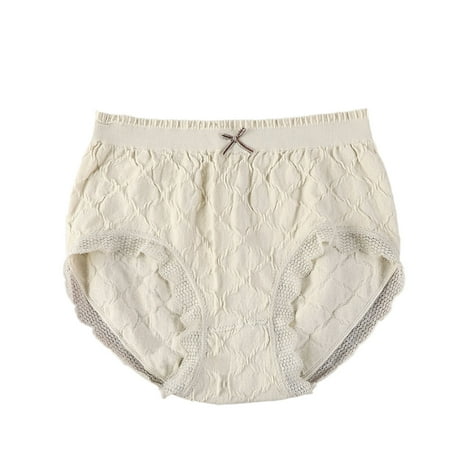 Yuelianxi Women Pure Cotton Crotch Panties High Elastic Seamless Seamless Breathable Briefs