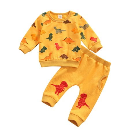 ZOELNIC 2Pcs Newborn Baby Boys Girls Tracksuit Dinosaur Print Set Long Sleeve Sweatshirt Tops Pants Outfit Yellow 12-18 Months
ZOELNIC 2Pcs Newborn Baby Boys Girls Tracksuit Dinosaur Print Set Long Sleeve Sweatshirt Tops Pants Outfit Yellow 12-18 Months