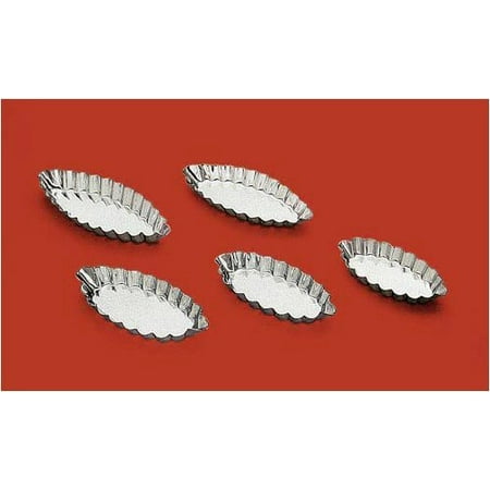 Paderno World Cuisine 47572-08 / 47572-10 / 47572-12 Fluted Boat Mold in Tin Size: L 3 1/8 x H 3/8
Paderno World Cuisine 47572-08 / 47572-10 / 47572-12 Fluted Boat Mold in Tin Size: L 3 1/8 x H 3/8