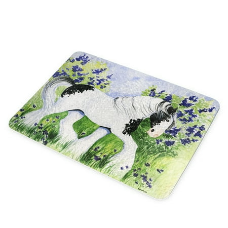 KuzmarK Glass Cheese Cutting Board 11 x7.75 - Piebald Gypsy Cob with Lilacs and Violets Horse Art by Denise Every
KuzmarK Glass Cheese Cutting Board 11 x7.75 - Piebald Gypsy Cob with Lilacs and Violets Horse Art by Denise Every