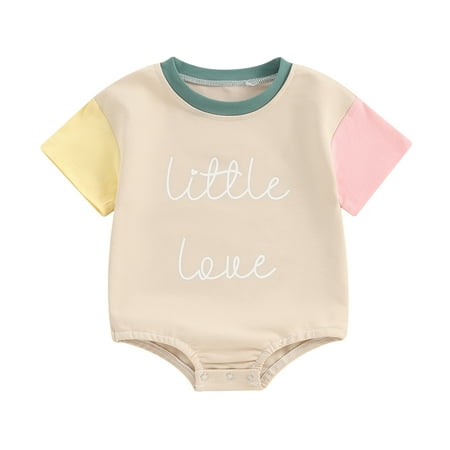 Bagilaanoe Newborn Baby Girl Rompers Contrast Color Short Sleeve Bodysuits 3M 6M 12M 18M Infant Casual One Piece Short Jumpsuit
Bagilaanoe Newborn Baby Girl Rompers Contrast Color Short Sleeve Bodysuits 3M 6M 12M 18M Infant Casual One Piece Short Jumpsuit