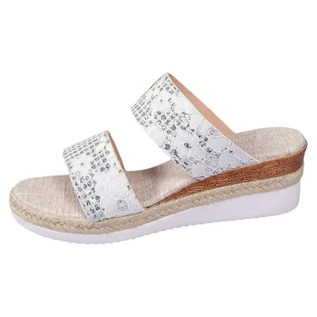 MIASHUI Summer Sandals for Women 2024 Women s Wedge Heel Slippers Ultra Lightweight Colorful Straw Thick Soled Slippers White 8.5
MIASHUI Summer Sandals for Women 2024 Women s Wedge Heel Slippers Ultra Lightweight Colorful Straw Thick Soled Slippers White 8.5