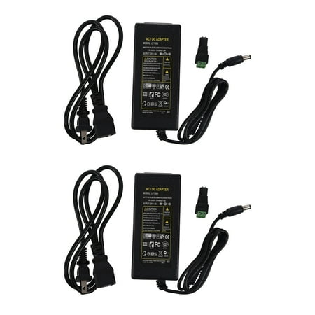 2X 12V Power Supply Adapter 6A Transformer 110-220V & Gift