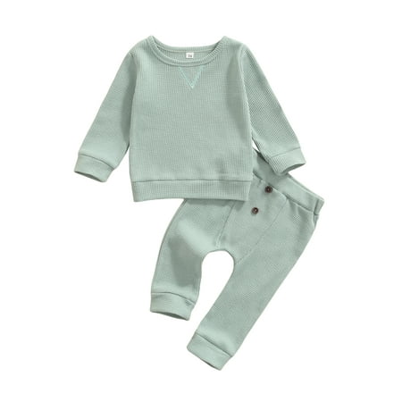 Nokpsedcb Newborn Infant Baby Girls 2PCS Clothes Set Solid Tops Pants Fall Spring Clothing Outfits Green 9-12 Months
Nokpsedcb Newborn Infant Baby Girls 2PCS Clothes Set Solid Tops Pants Fall Spring Clothing Outfits Green 9-12 Months