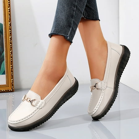 Cathalem Women Casual Shoes 5 Womens Comfort Walking Flat Loafer Slip On Leather Loafer Comfortable Flat Womens Shoes for Summer Beige 8
Cathalem Women Casual Shoes 5 Womens Comfort Walking Flat Loafer Slip On Leather Loafer Comfortable Flat Womens Shoes for Summer Beige 8